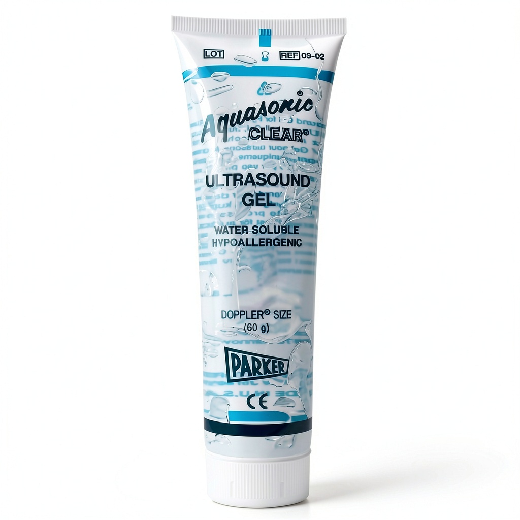 Installing Parker Ultrasound Gel 60g Doppler Size Tube Model 03-02 Hypoallergenic on a wooden desk