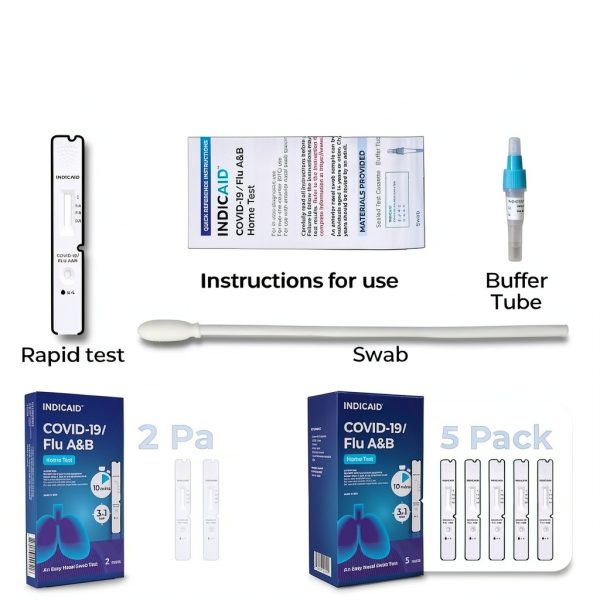 INDICAID COVID-Flu 3-in-1 Rapid Test Kit 10 Test Packs FDA-Cleared-6