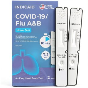 INDICAID COVID-Flu 3-in-1 Rapid Test Kit 10 Test Packs FDA-Cleared-0