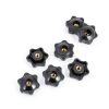 Thinp 1/4-20 Knob 6 Star Plastic Clamp for Umbrella Base Black-4