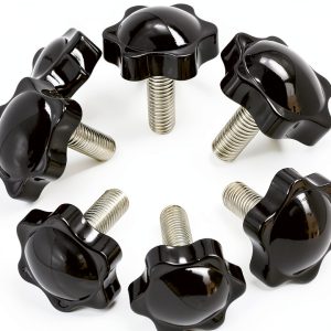 M8 x 25mm Thread Clamping Knob Zorveiio Hex Star Knurled Pack of 6-0
