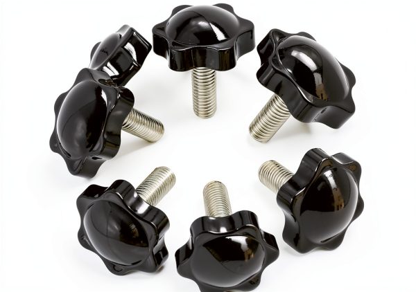 M8 x 25mm Thread Clamping Knob Zorveiio Hex Star Knurled Pack of 6-0