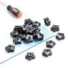 Zhengmy 30 Pcs Female Threaded Knob Black Plastic Star Nut 5/16-18-6