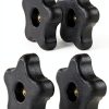 DCT 5 Star 5/16in-18 Internal Threaded Clamping Knob - T Knob Plastic Jig Knobs, 5-Pack-0