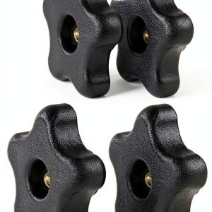 DCT 5 Star 5/16in-18 Internal Threaded Clamping Knob - T Knob Plastic Jig Knobs, 5-Pack-0