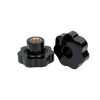 M6 Star Knob Clamping Handle Nut Set by GDQLCNXB Black Plastic 10pcs-2