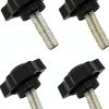 Litoexpe 4 Pack M8 x 30mm Star Hand Knob Thread Black Screw-0