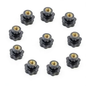 M6 Star Knob Clamping Handle Nut Set by GDQLCNXB Black Plastic 10pcs-0