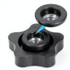 Zhengmy 30 Pcs Female Threaded Knob Black Plastic Star Nut 5/16-18-2