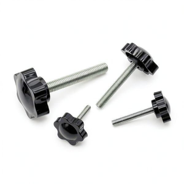 30 Sets M4 M5 M6 M8 Stainless Steel Hex Shaped Metal Clamping Hand Star Knobs with Nuts and Flat Washer Assortment Kit, Quick Removal Clamping Screw Knob Star Knobs-3