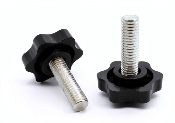 M8 x 25mm Thread Clamping Knob Zorveiio Hex Star Knurled Pack of 6-3