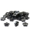 Zhengmy 30 Pcs Female Threaded Knob Black Plastic Star Nut 5/16-18-4