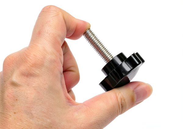 Litoexpe 4 Pack M8 x 30mm Star Hand Knob Thread Black Screw-4