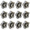 Star Knob 12pcs 3/8-16 Black Plastic & Stainless Steel Set by guduling-0