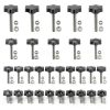 30 Sets M4 M5 M6 M8 Stainless Steel Hex Shaped Metal Clamping Hand Star Knobs with Nuts and Flat Washer Assortment Kit, Quick Removal Clamping Screw Knob Star Knobs-0