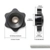 Star Knobs 12 Pc Set HouseUp 1/4-20 Thru Clamping Black Plastic-1